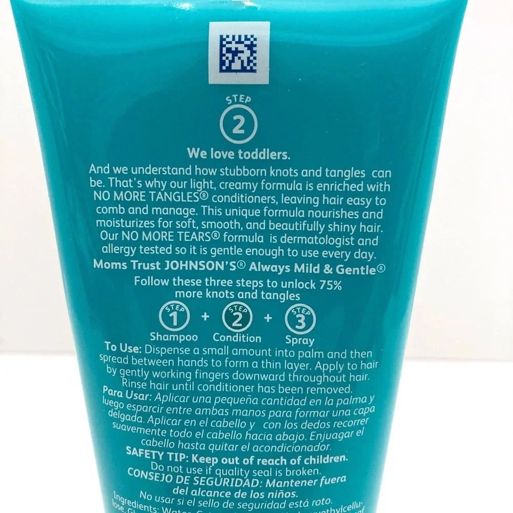 Johnson's No More Tangles 6.7 Fl Oz Rinse Out Conditioner NEW Factory Sealed